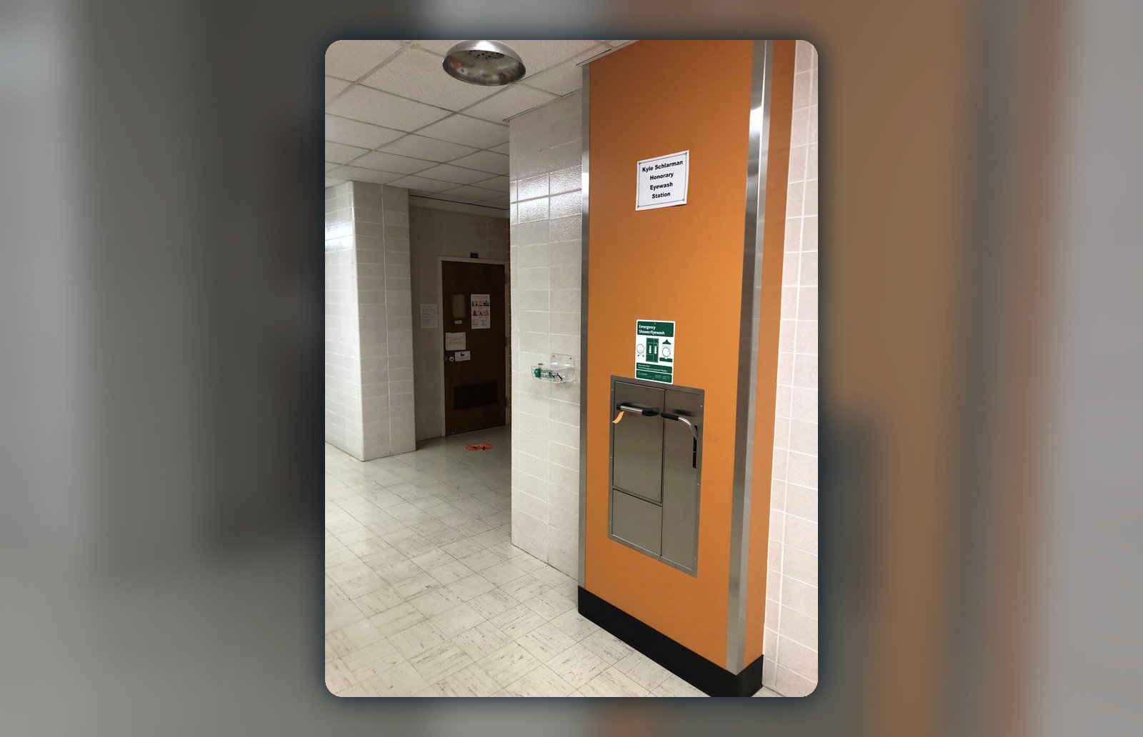 Emergency shower and eyewash station