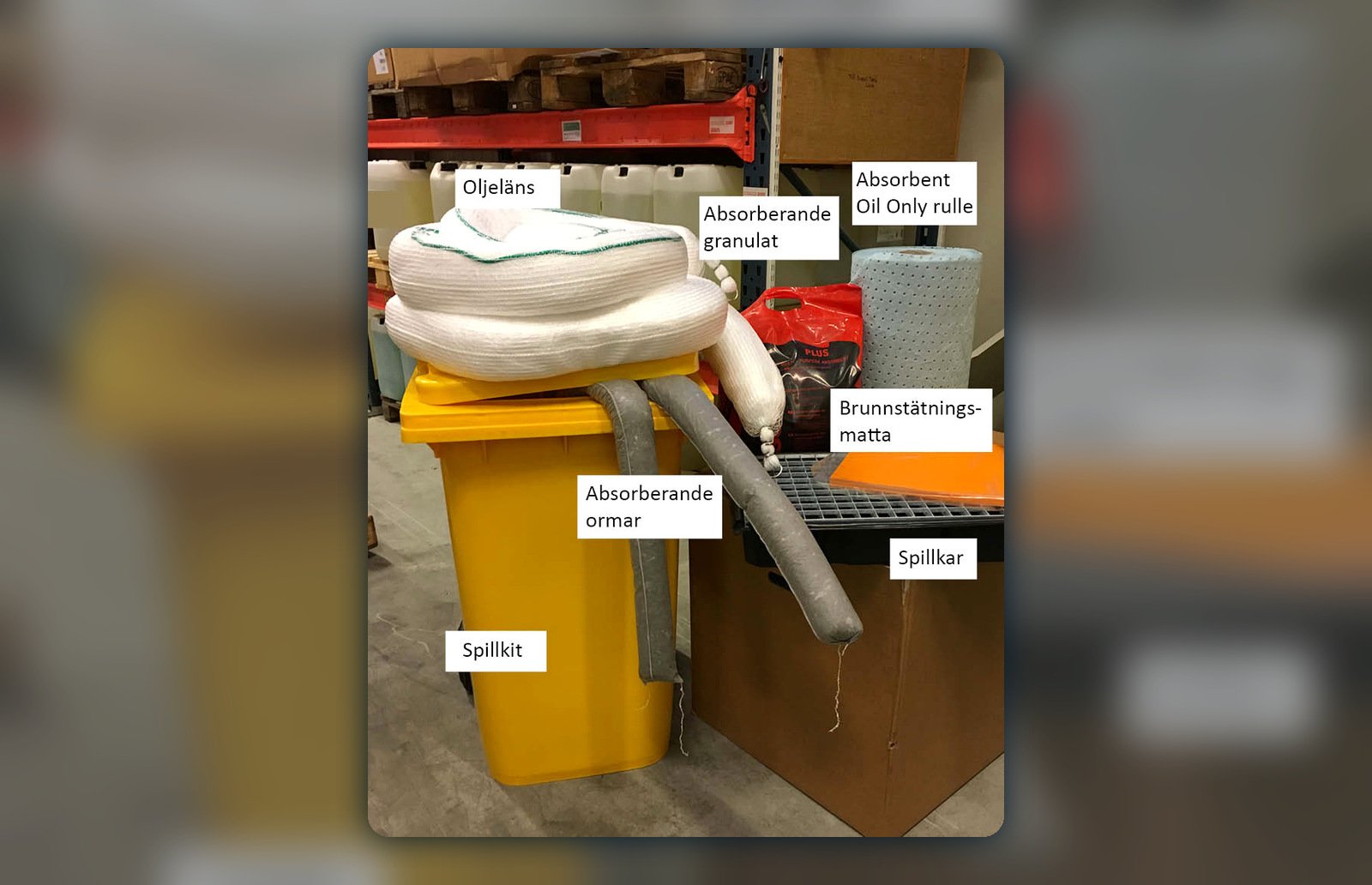 Industrial spill control kit